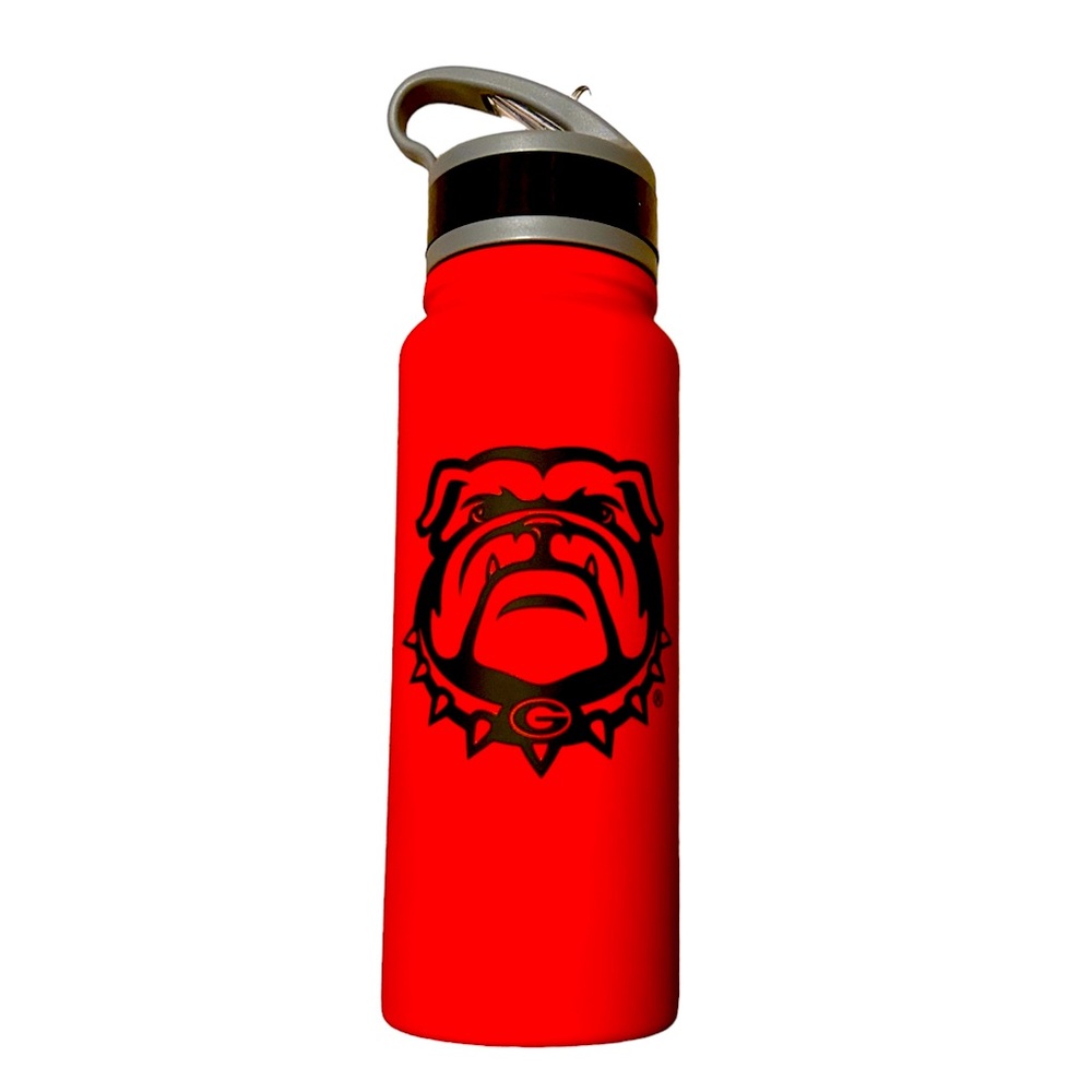 NWT Georgia Bulldogs 25oz Single Wall Stainless Steel Flip Top Water Bottle